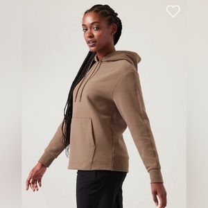 Athleta Retroplush Hoodie, Rustic Beige, Women’s Size Large, NWT
